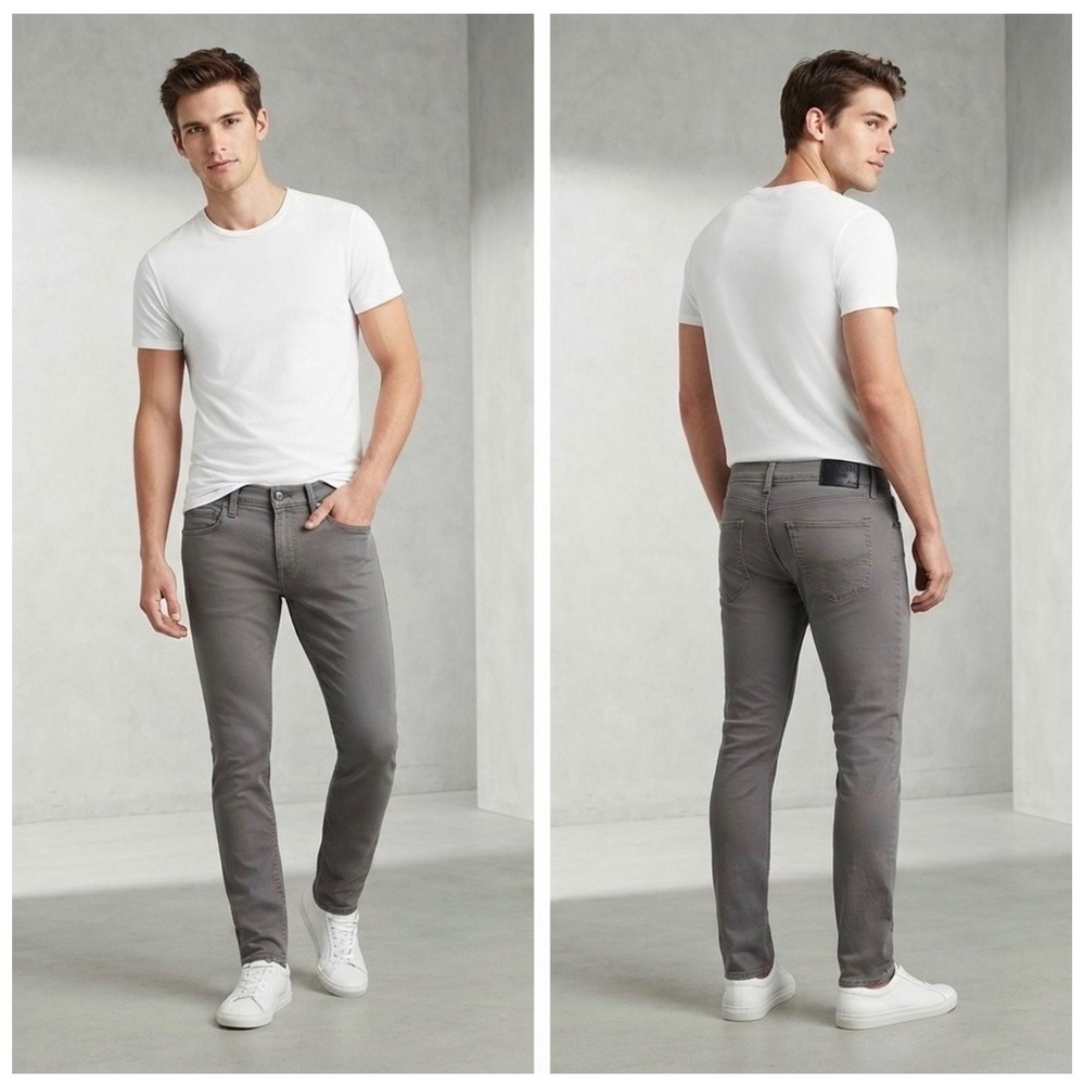 Denizen by Levis 216 Skinny Fit Grey Pants Minimalist Everyday Casual Mens 30x30